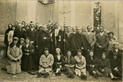 Pilchowicka pielgrzymka na Annaberg- lata 30. XXw. Zdjęcie ze zbiorów p.Adriana Aniśko
